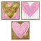 Stupell Industries Glam Paint Drip Hearts Design Framed Floater Canvas Wall Art